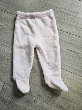 Tex Baby Girl Pink Plush Fleece Footed Pants Sleepwear 9M🩷